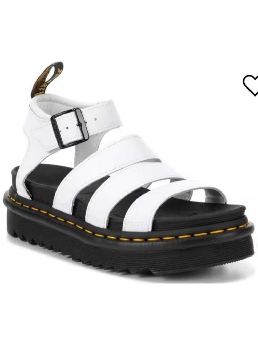 Dr Martens Blaire Sandals Platform White Leather Gladiator Womens Air Wair 9 New - Picture 1 of 7